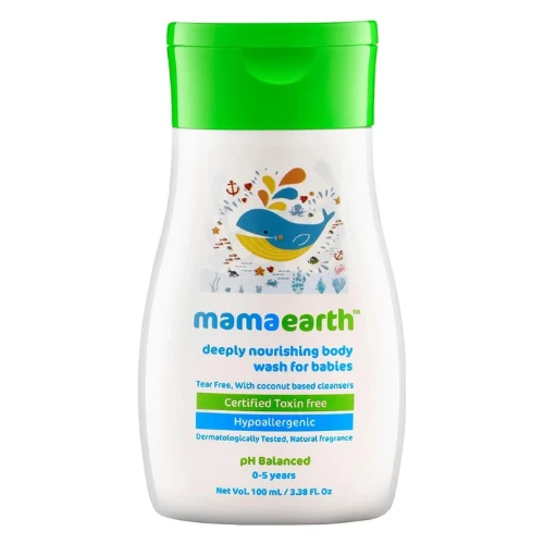 Mamaearth Deeply Nourishing Body Wash For Babies 100ml, 0-5Yrs