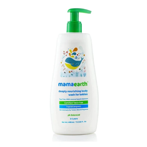 Mamaearth Deeply Nourishing Body Wash For Babies 400ml, 0-5Yrs