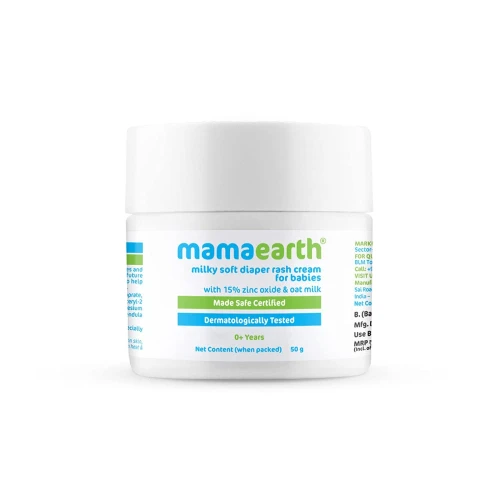 Mamaearth Milky Soft Diaper Rash Cream For Babies 50gm (0-5 Yrs)