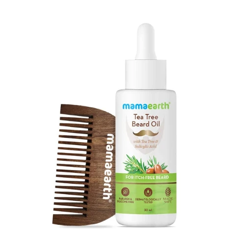 Mamaearth Tea Tree Beard Oil for men, with Tea Tree & Salicylic Acid for Itch-Free Beard – 30 ml