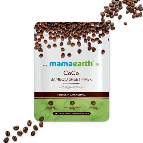 Mamaearth CoCo Bamboo Sheet Mask with Coffee & Cocoa - 25gm