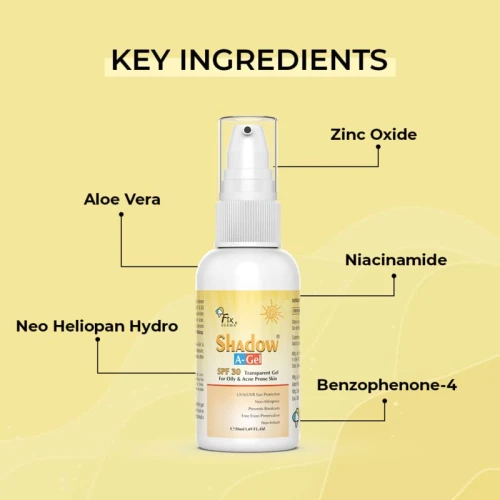 Fixderma Shadow Sunscreen A-Gel SPF 30 For Oily Skin - 50ml