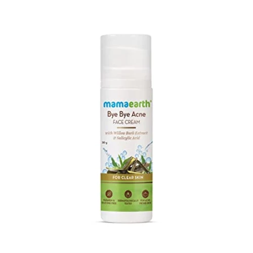 Mamaearth Bye Bye Acne Face Cream Face Moisturizer For Acne Prone Skin, with Willow Bark Extract & Salicylic Acid For Clear Skin - 30 g