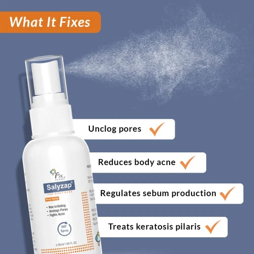 Fixderma Salyzap Body Spray For Acne on Back, Shoulders, Neck & Chest - 50ml