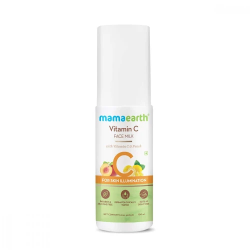 Mamaearth Vitamin C Face Milk with Vitamin C and Peach for Skin Illumination – 100 ml