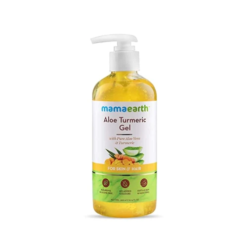 Mamaearth Aloe Turmeric Gel From 100% Pure Aloe Vera For Face, Skin & Hair with Turmeric & Vitamin E (300 ML)