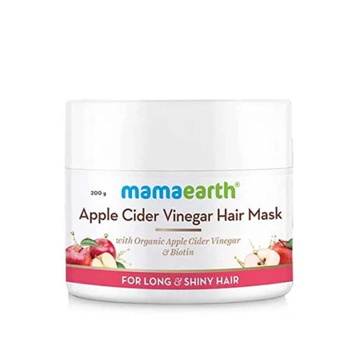 Mamaearth Apple Cider Vinegar Hair Mask For Dry and Frizzy Hair with Organic Apple Cider Vinegar & Biotin for Hair Growth, Long & Shiny Hair – 200 g