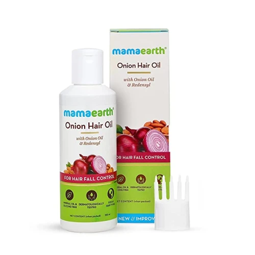 MAMAEARTH Onion Oil for Hair Growth & Hair Fall Control with Redensyl 150ml