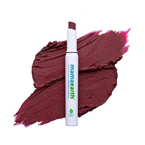 Mamaearth Moisture Matte Longstay Lipstick With Avocado Oil & Vitamin E For 12 Hour Long Stay- 02 Plum Punch - 2 G