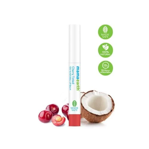 Mamaearth CoCo & Cherry Tinted 100% Natural Lip Balm Combo for 12-Hour Moisturization - 2 g X 2g