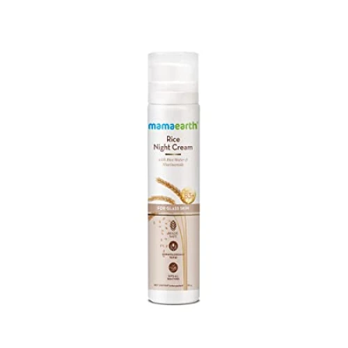 Mamaearth Rice Night Cream, for Clear Skin With Rice Water & Niacinamide for Glass Skin - 50 g