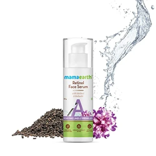 Mamaearth Retinol Face Serum with Retinol & Bakuchi for Fine Lines & Wrinkles 30 g