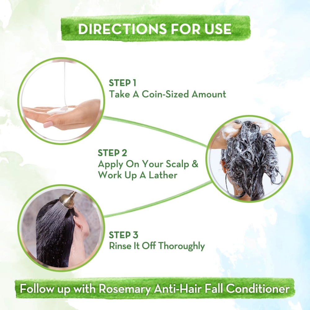 Mamaearth Rosemary Anti Hair Fall Shampoo with Rosemary & Methi Dana for Reducing Hair Loss & Breakage- 250 ml