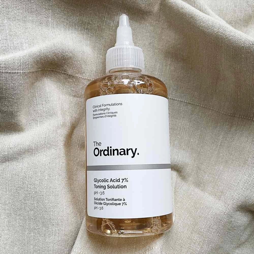 The Ordinary Glycolic Acid 7% Toning Solution 240ml for smooth skin texture, even tone and enhance luminosity