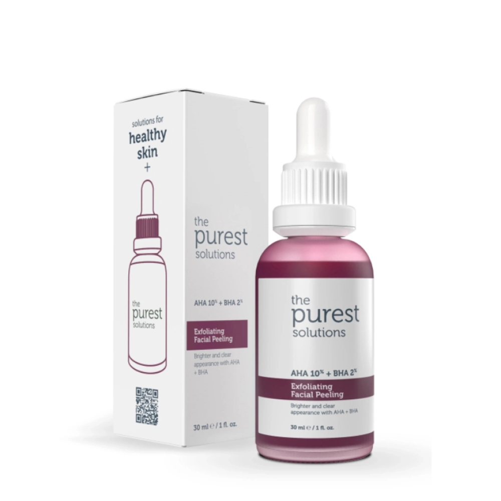 The Purest Solutions AHA 10% + BHA 2% Exfoliating Facial Peeling 30ml