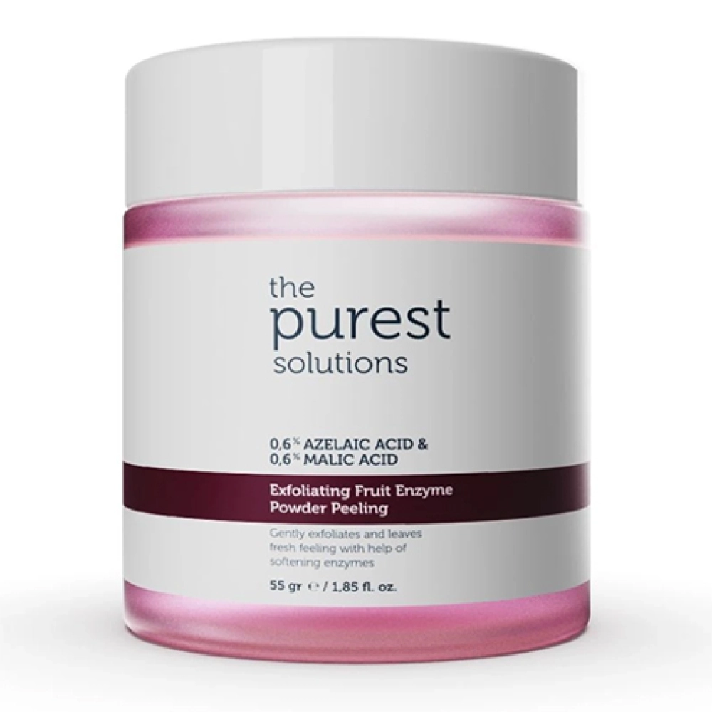 The Purest Solutions Exfoliating Fruit Enzyme Powder Peeling 0.6% Azelaic Acid & 0.6% Malic Acid 55gm