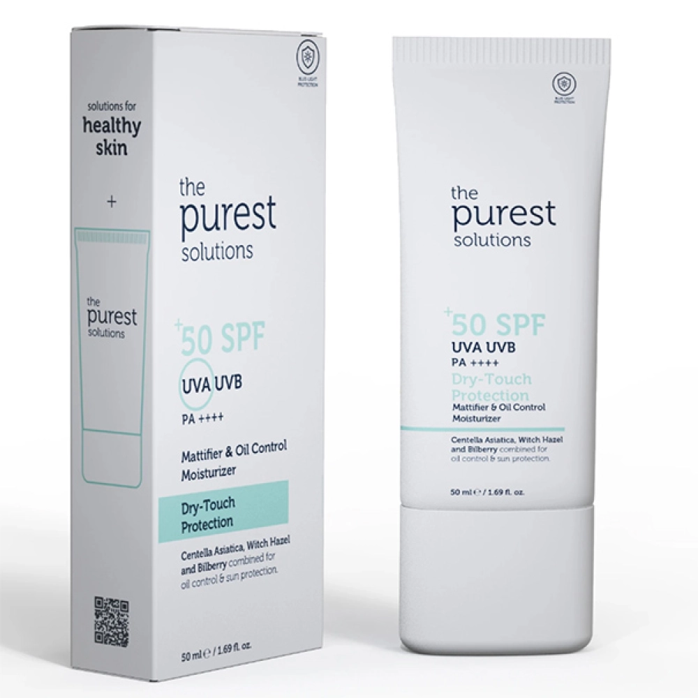The Purest Solutions Dry-Touch Protection Mattifier & Oil Control Moisturizer for Oily Skin 50+ SPF 50ml