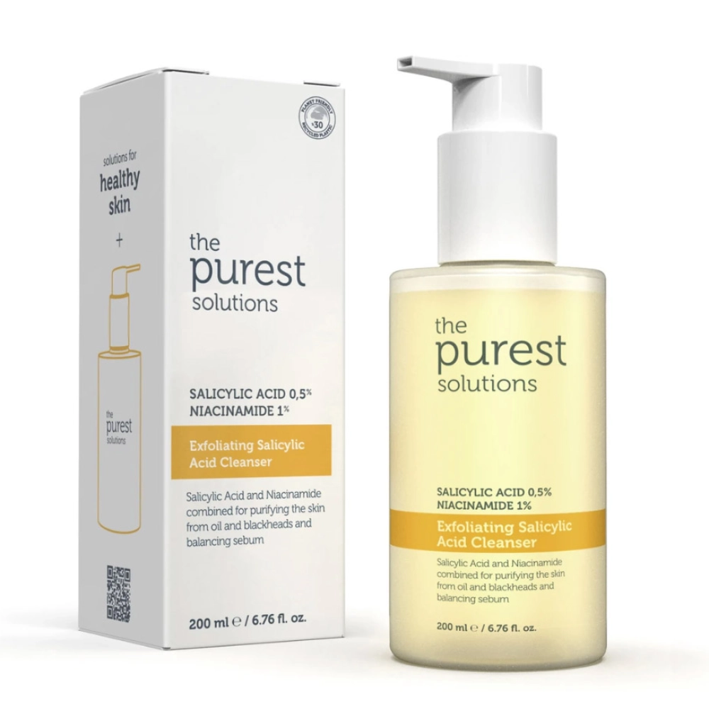 The Purest Solutions Exfoliating Salicylic Acid Cleanser 0.5% Salicylic Acid, 1% Niacinamide 200ml