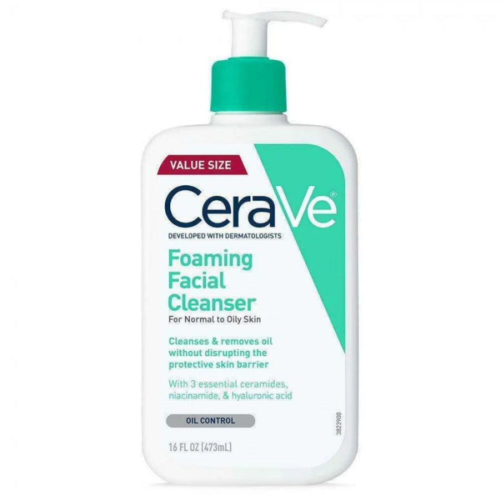 CeraVe Foaming Facial Cleanser for Normal to Oily Skin 473ml