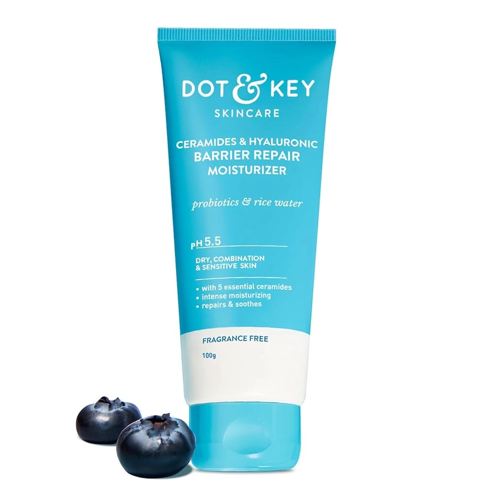 Dot & Key Ceramide & Hyaluronic Skin Barrier Repair Face Moisturizer With Probiotics & Rice Water 100gm