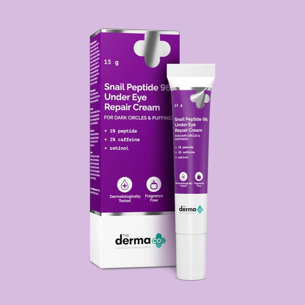 The Derma Co Snail Peptide 96 Under Eye Cream for Dark Circles and Puffiness - 15 Gm