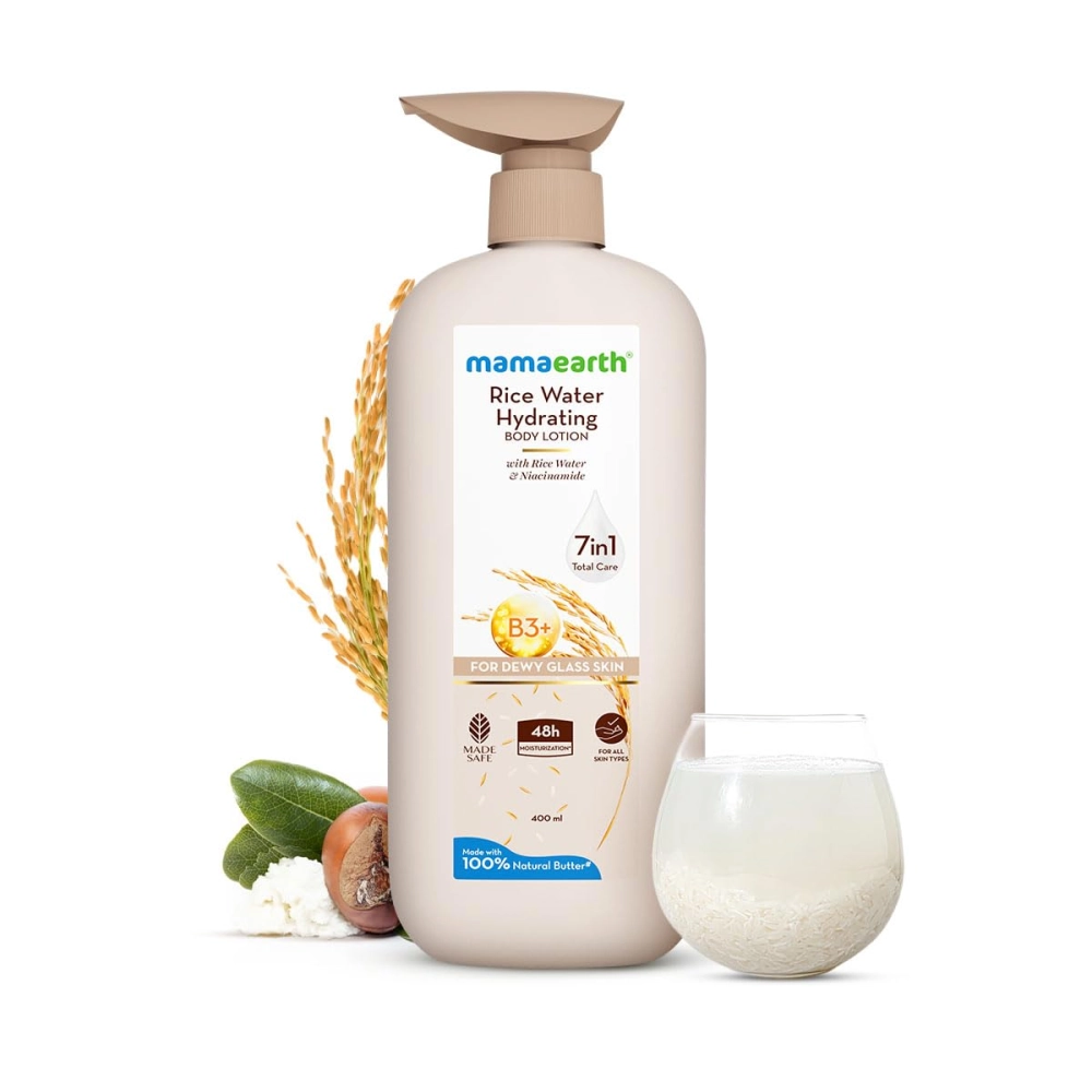 Mamaearth Rice Water Hydrating Body Lotion with Rice Water & Niacinamide 400ml