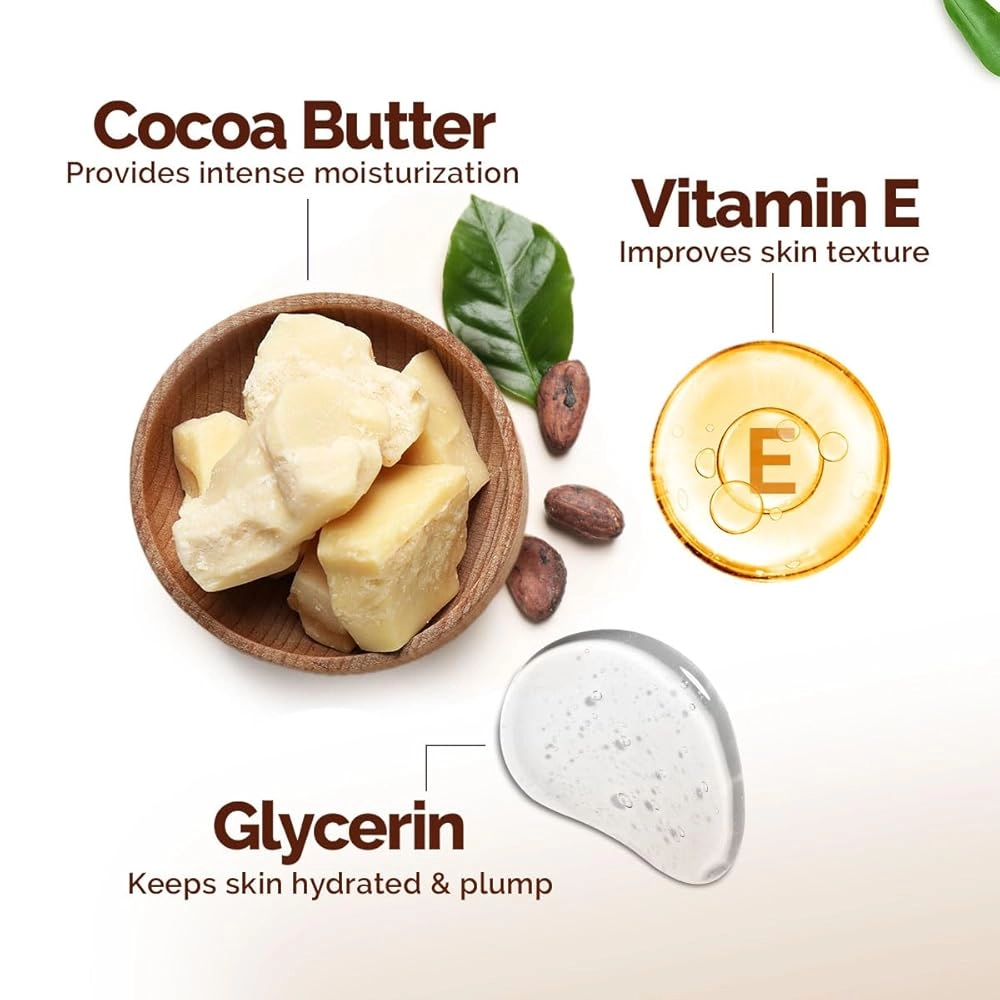 Mamaearth Cocoa Rich Moisturizing Body Lotion with Cocoa Butter & Vitamin E for Deep 48H Moisturization 400ml