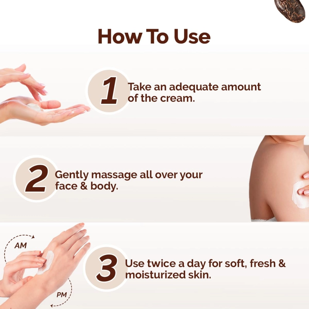 Mamaearth Cocoa Rich Moisturizing Cream with Cocoa Butter & Vit E for Deep Nourishment - 200g