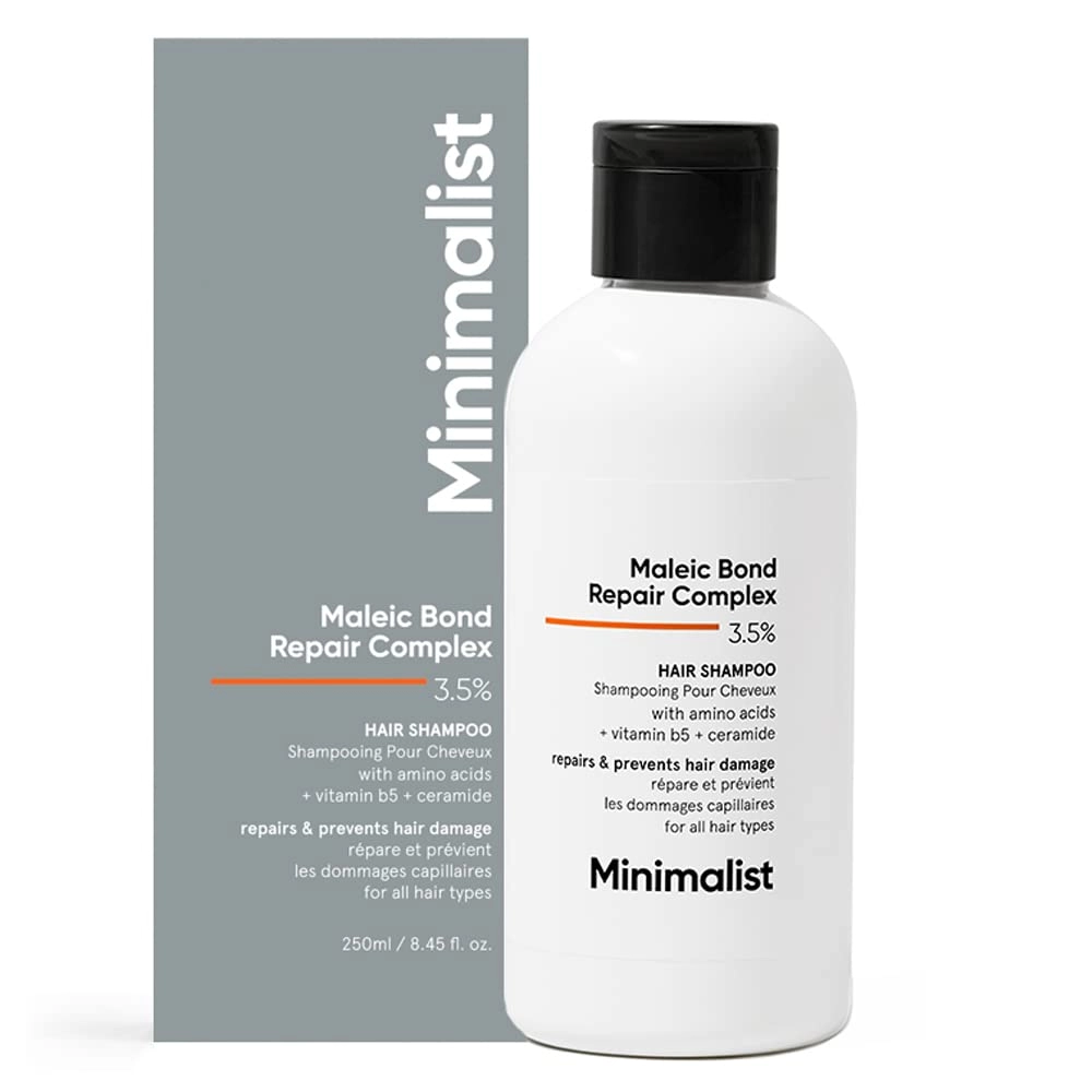Minimalist Maleic Bond Repair Complex 3.5% Hair Shampoo with Ceramide, Coconut oil & Betaine For Damaged & Frizzy Hair 250 ml