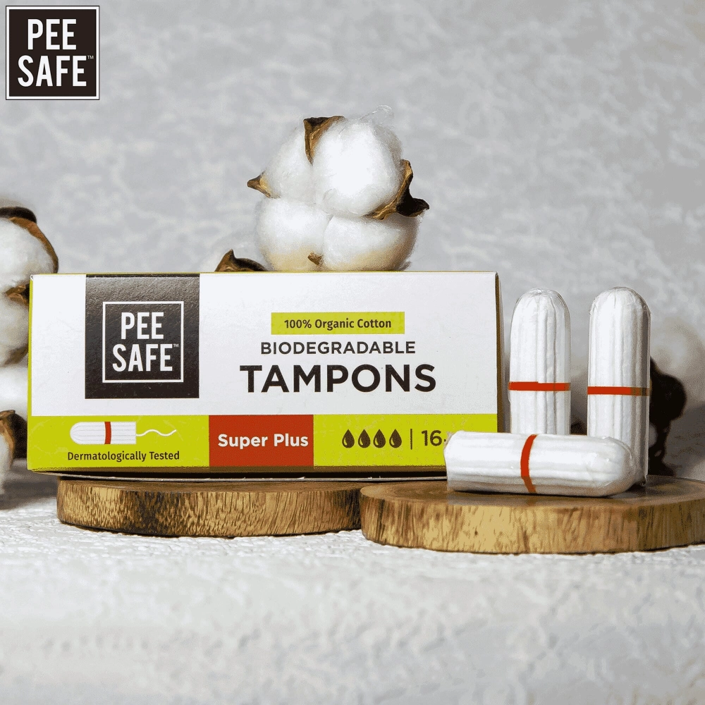PEE SAFE Organic Cotton Tampons (Super Plus) - 16 pieces