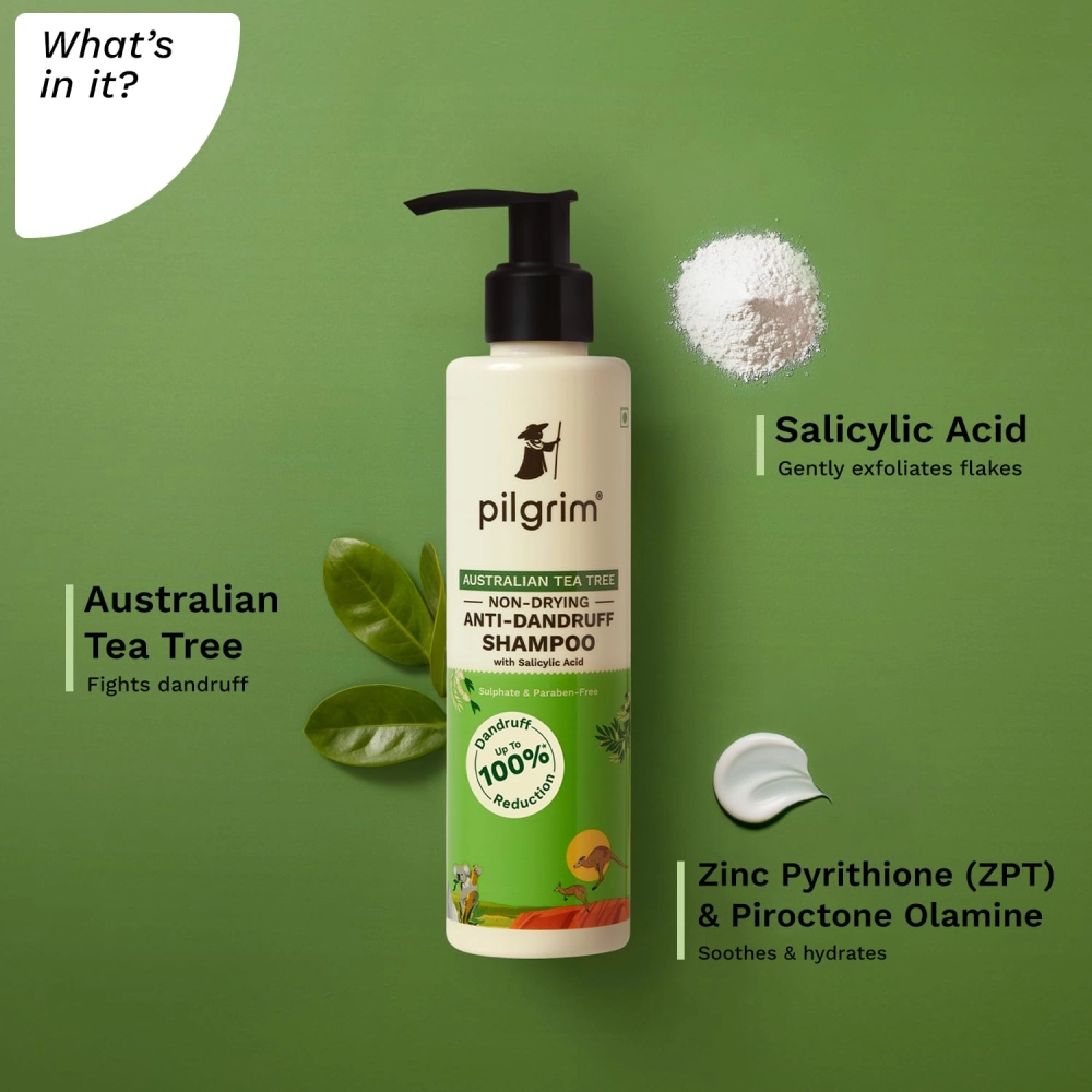 Pilgrim Australian Tea Tree Non-Drying Anti-Dandruff Shampoo 200ml