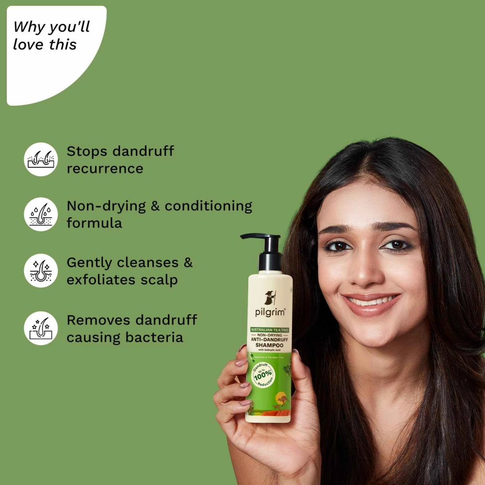 Pilgrim Australian Tea Tree Non-Drying Anti-Dandruff Shampoo 200ml