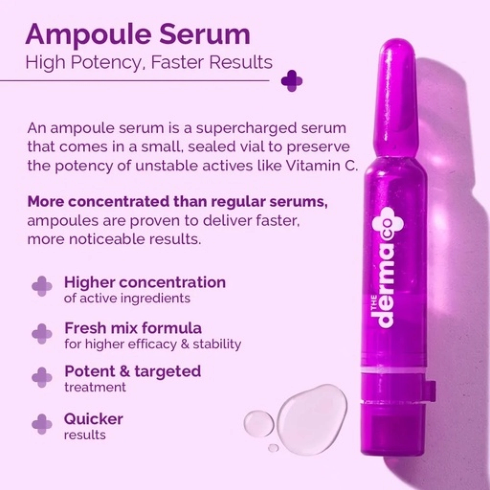 The Derma Co 15% Vitamin C Intense Bright Ampoule Kit - 14ml