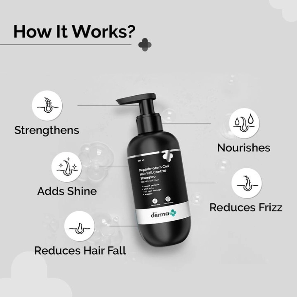 The Derma Co. Peptide-Stem Cell Hair Fall Control Shampoo 200ml