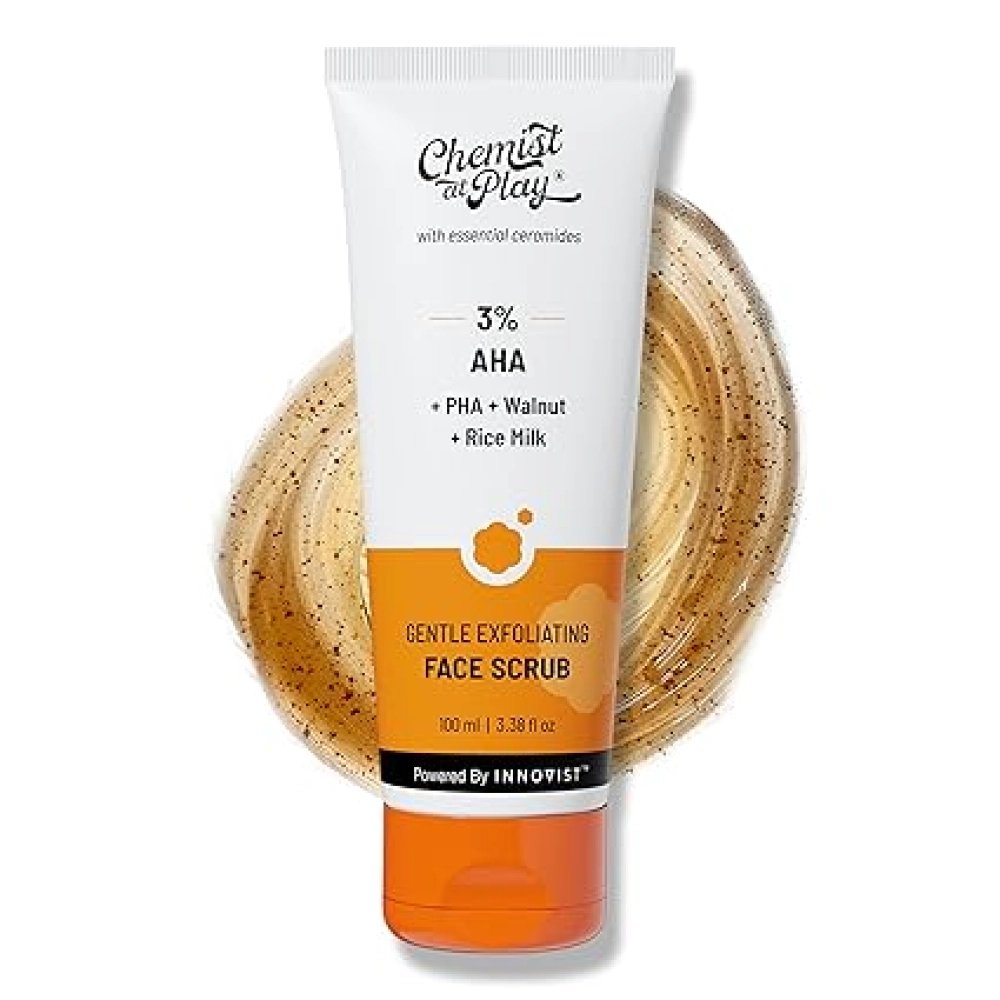 Chemist At Play Gentle Exfoliating Face Scrub for Clear & Glowing Skin 100ml
