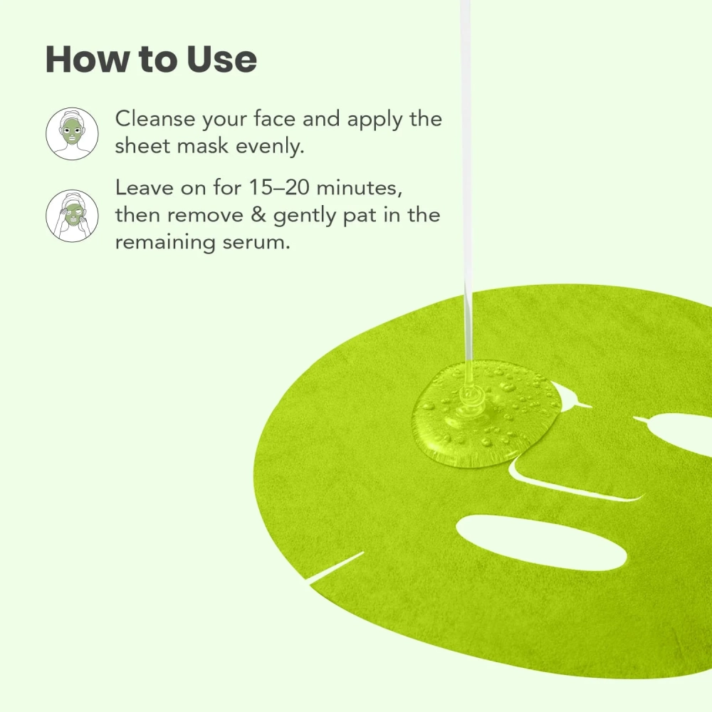 O3+ Ci-Calm Glow Sensitive Skin Sheet Mask with Cica Leaf Extract & Ceramide for Barrier Repair & Anti Redness