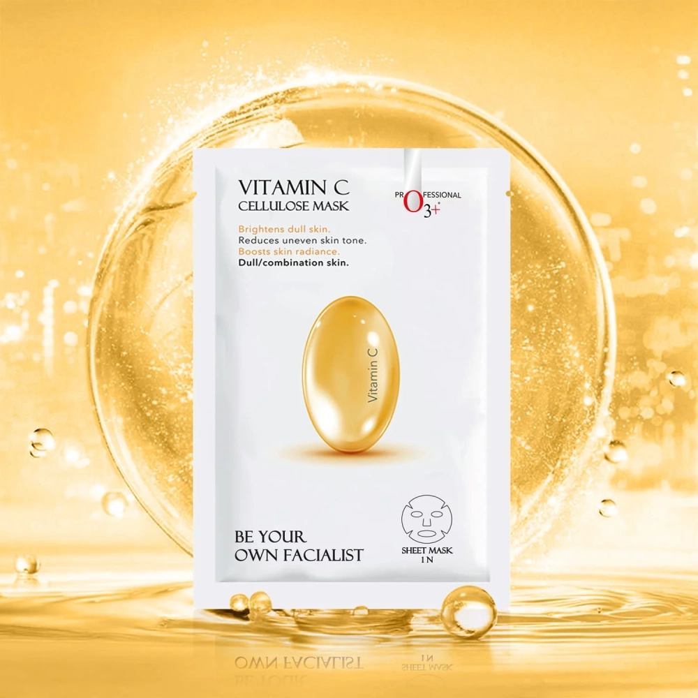 O3+ Facialist Vitamin C Cellulose sheet Mask for pigmentation and uneven skin (30g)