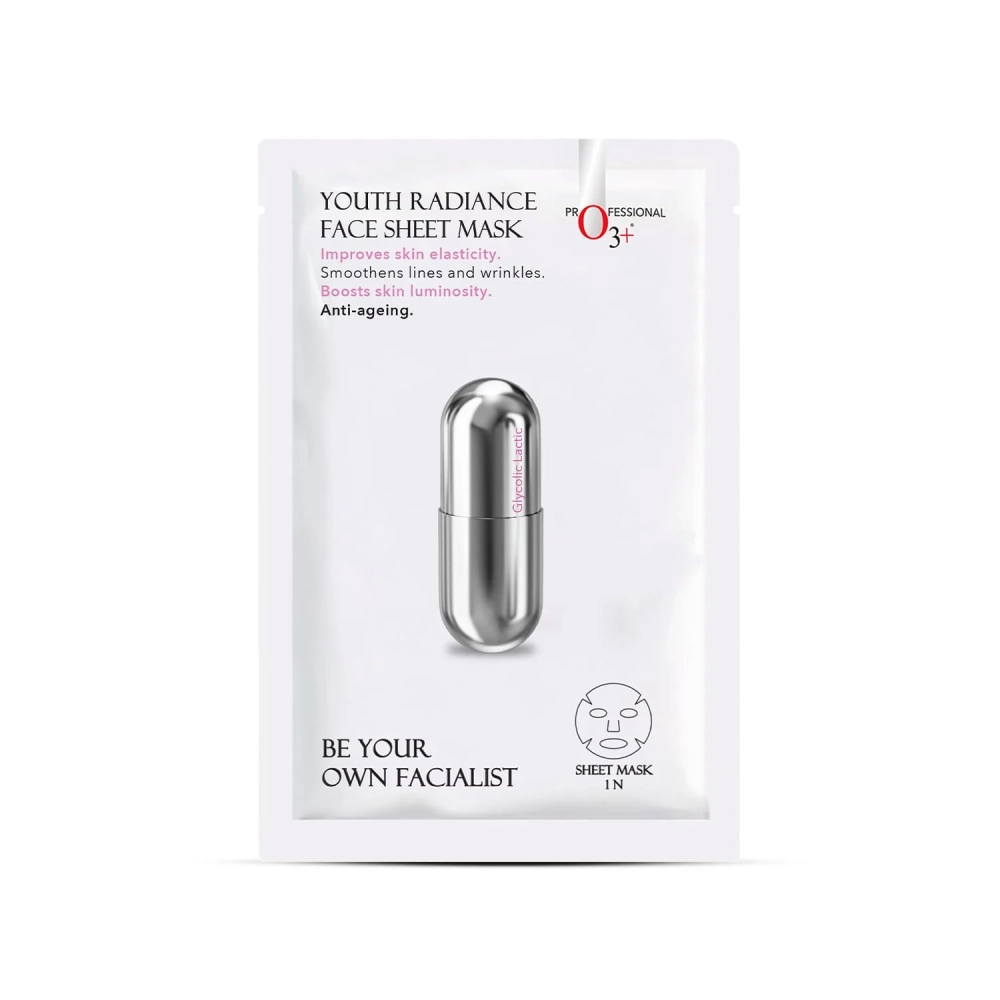 O3+ Facialist Youth Radiance Sheet Mask With Glycolic