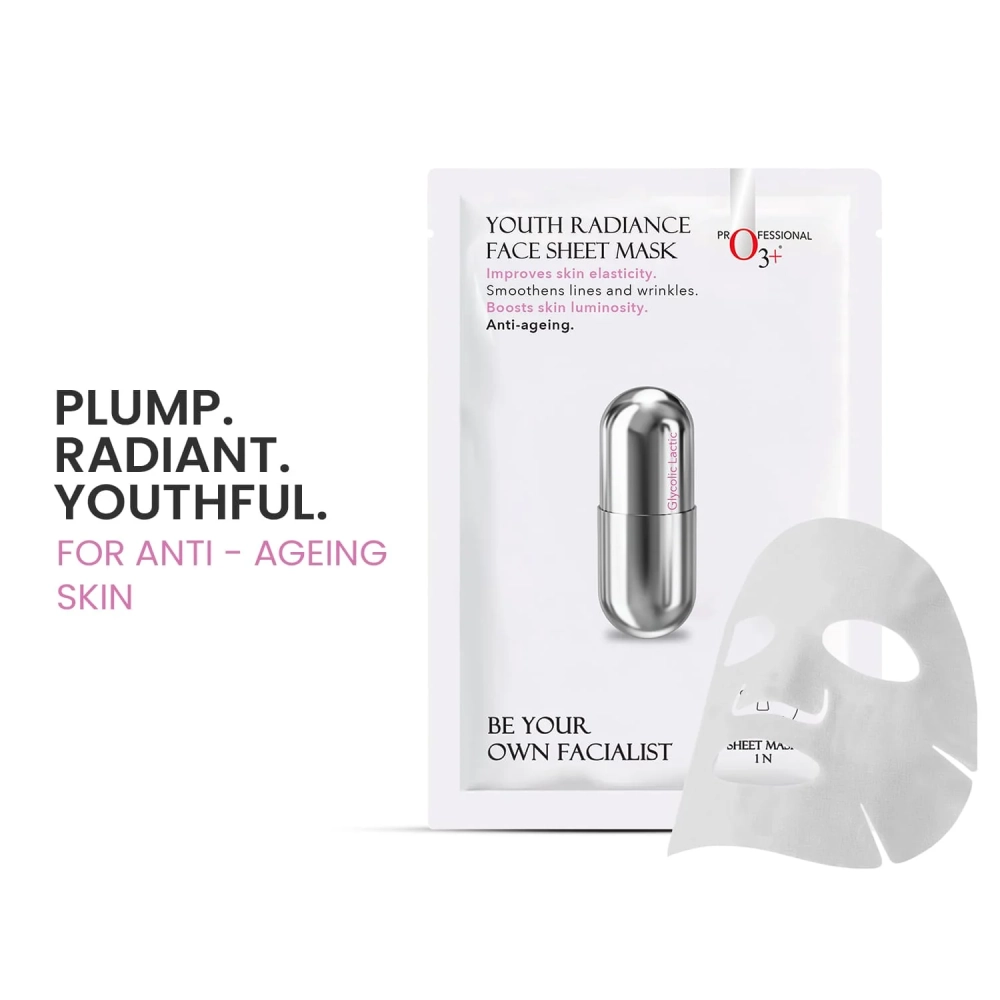 O3+ Facialist Youth Radiance Sheet Mask With Glycolic