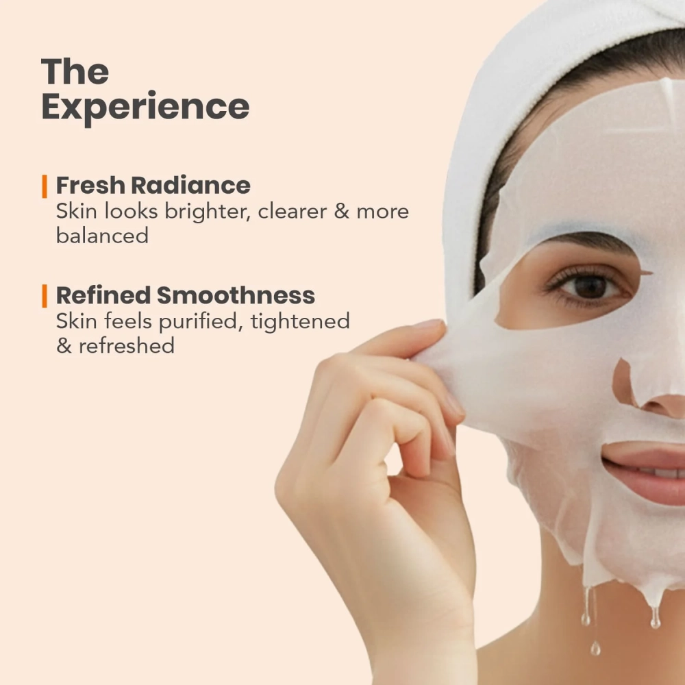 O3+ Facialist Radiant Face Sheet Mask for Oxygenates and tightens pores